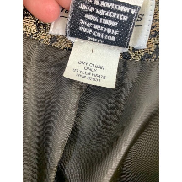 Newport News Brocade Jacquard Button Jacket Vintage Pea Coat Mid Length Women 12 - Picture 8 of 12